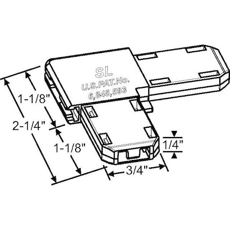 Strybuc SCREEN CORNER LH WHITE 90-1128LHW
